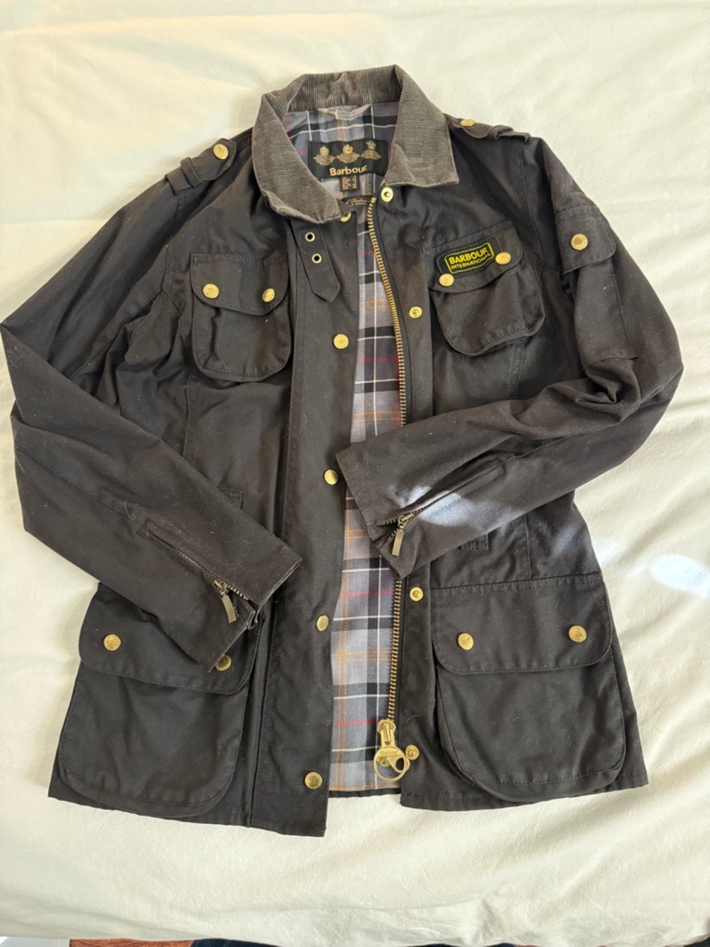 Barbour Classic Waxed Tartan Lined Women’s Jacket